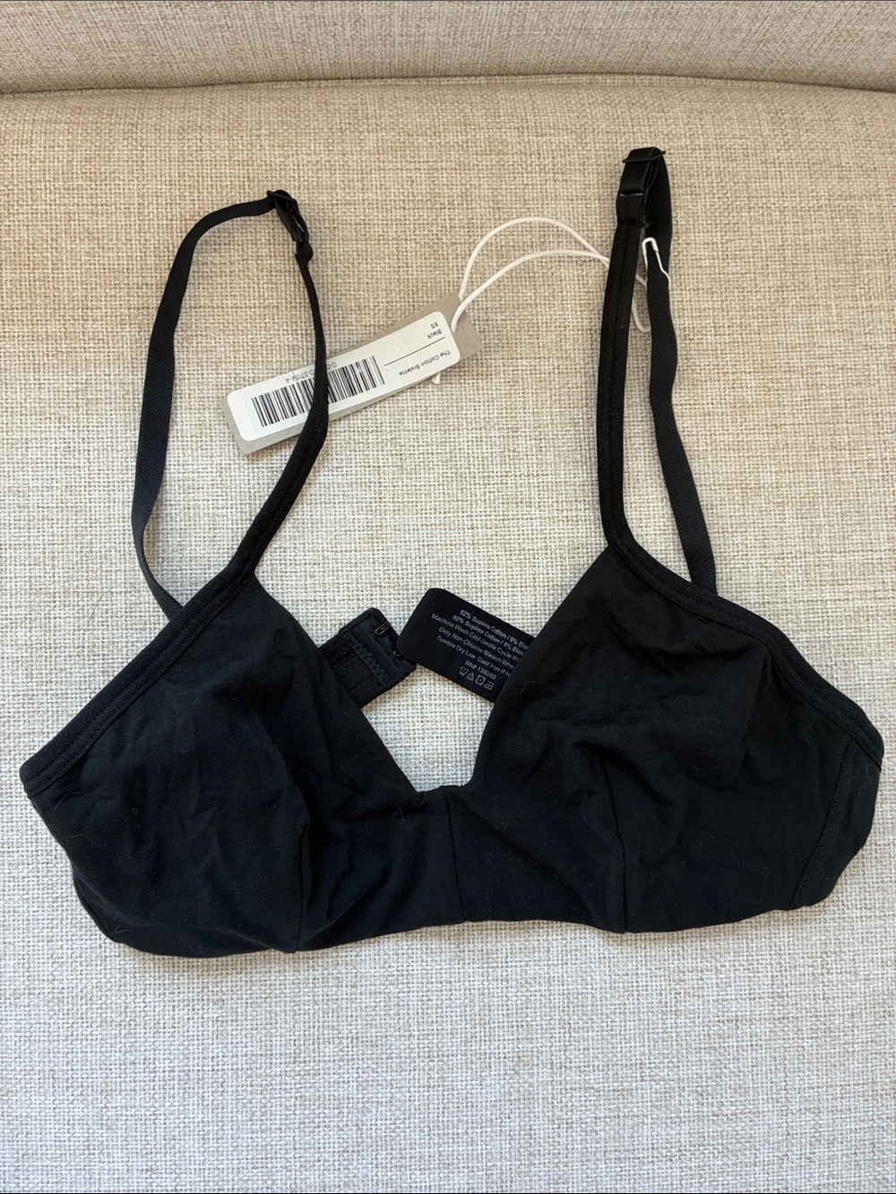 NWT Everlane Black Wireless Cotton Bralette